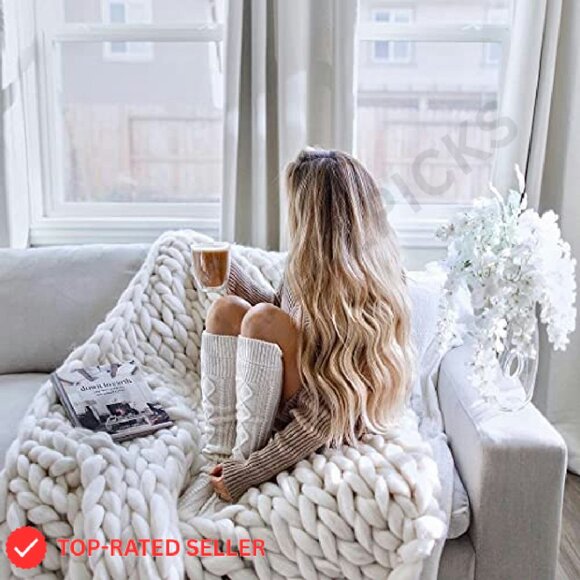 Cable Knit Thigh High Socks Warm Winter Leg Warmers Cozy Chic - Picture 6 of 8